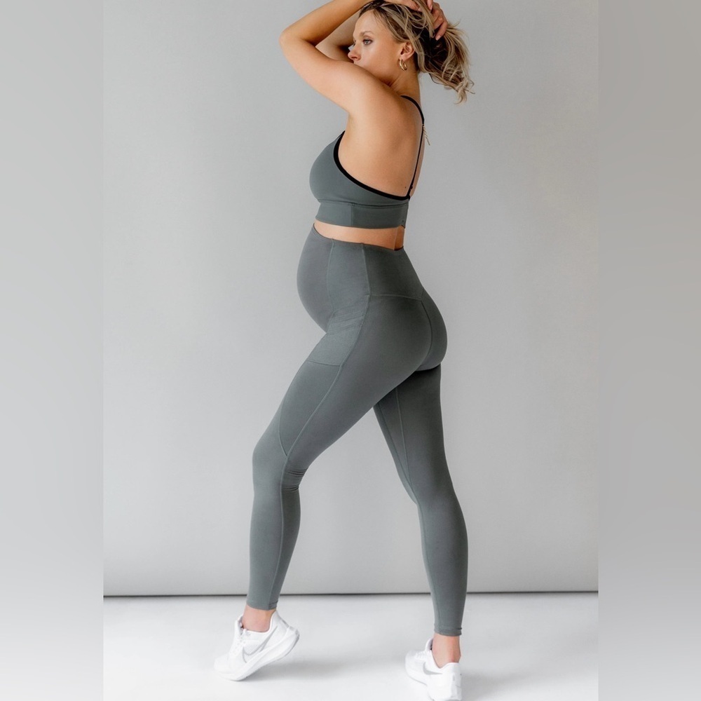Blanqi‎ Olive Green Maternity Pocket Leggings NWT Medium - Picture 13 of 13